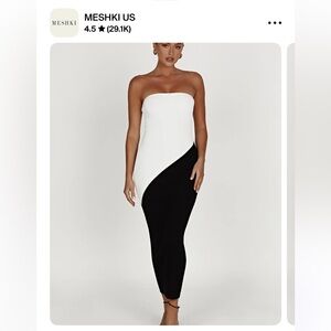 Meshki black and whittle maxi dress